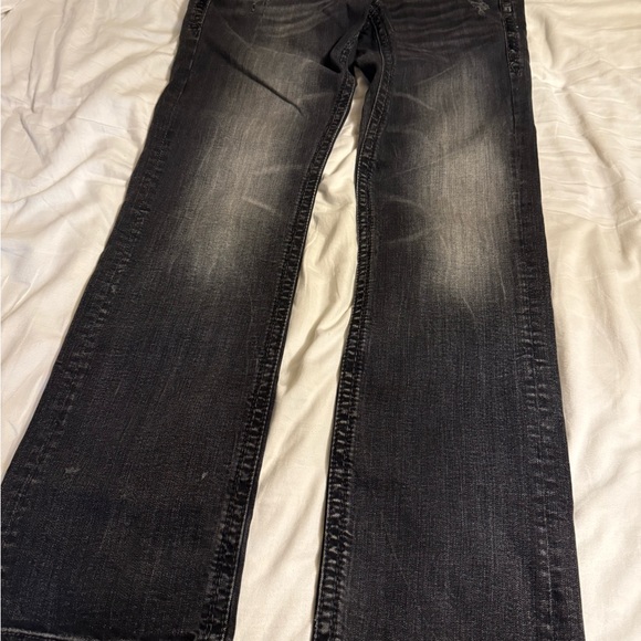 Rock Revival Men’s Faded Black Noel Straight Leg Jeans 32 x 32 VGUC